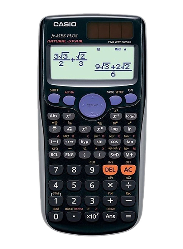 

Casio FX-85ES Plus 12-Digit Scientific Calculator, Black/Grey