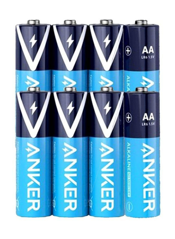 

Anker AA Alkaline Battery Set, 8 Pieces, Blue