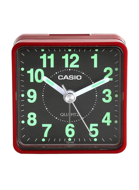 

Casio Table Alarm Clock, TQ-140-4DF, Red/Black