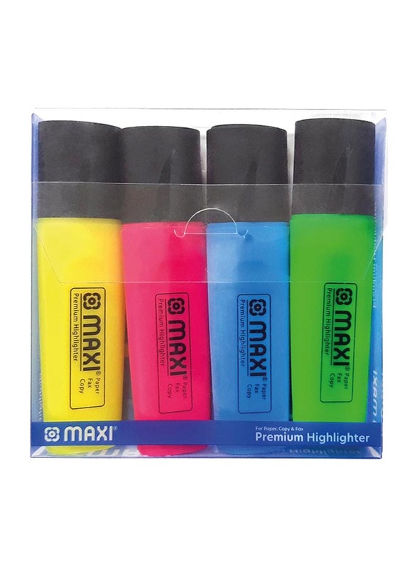 

Maxi Premium Highlighter Set, 4 Pieces, Multicolour