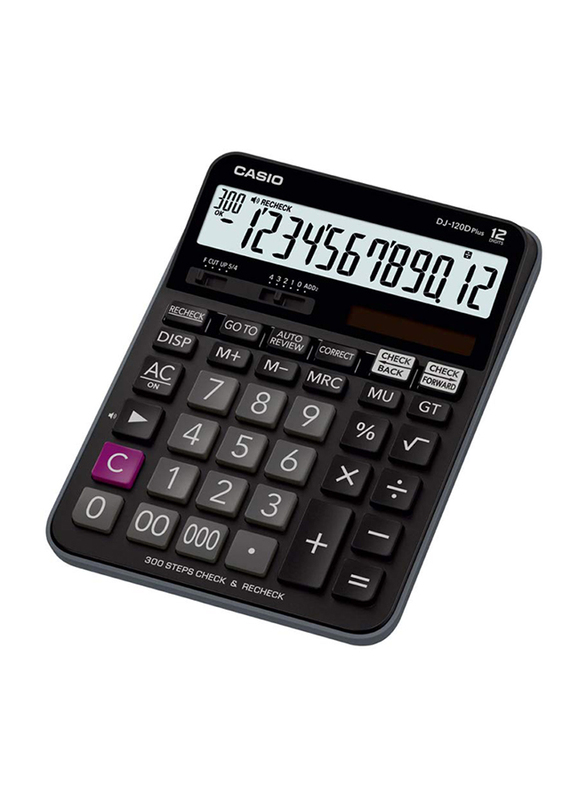 

Casio 12-Digit DJ-120D Plus Desktop Basic Calculator, Black