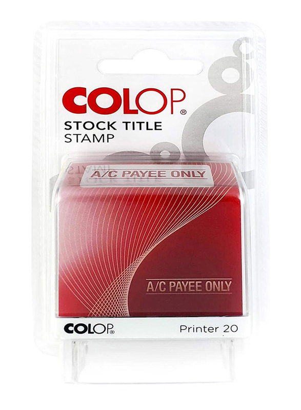 

Colop Printer 20 A/C Payee Only Stock Title Stamp, Red