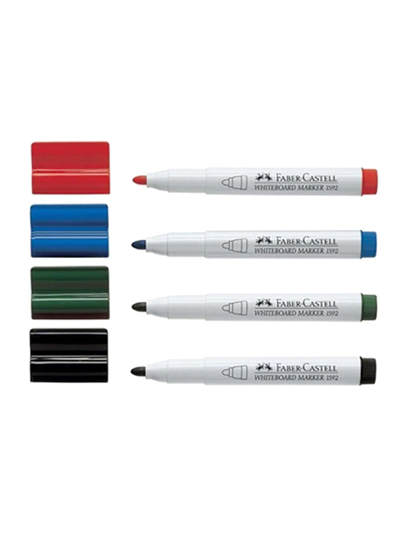 

Faber-Castell Bullet Tip Whiteboard Marker, 4 Pieces, Multicolour