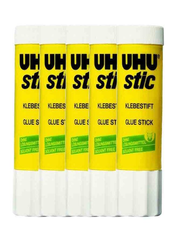 

Uhu Glue Stick, 5 Pieces x 8.2gm, White