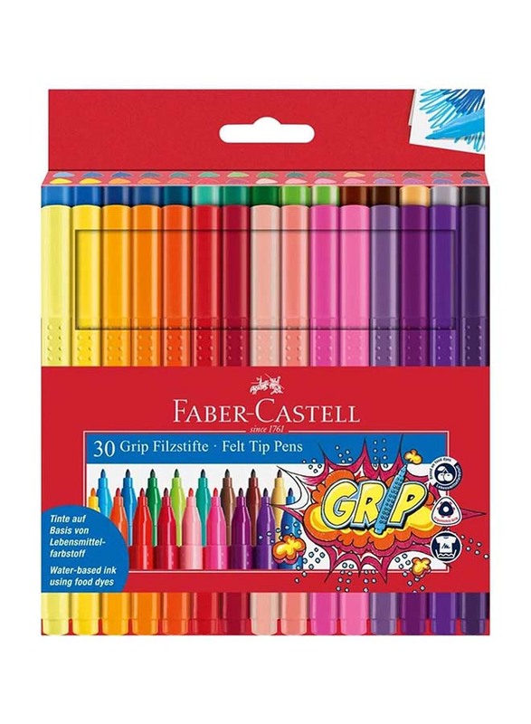 

Faber-Castell Felt Color Tip Pen Set, 30 Pieces, Multicolour