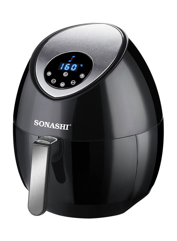 Sonashi 4.2L Digital Stainless Steel Air Fryer, 1400W, SAF 001, Black