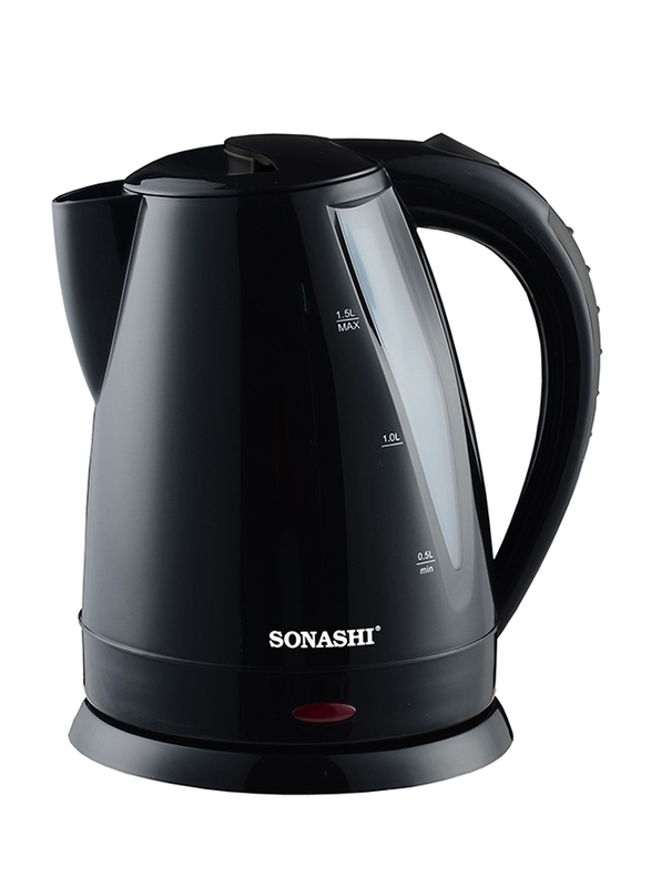 Sonashi 1.5L Electric Cordless Kettle, 2200W, SKT 1501, Black