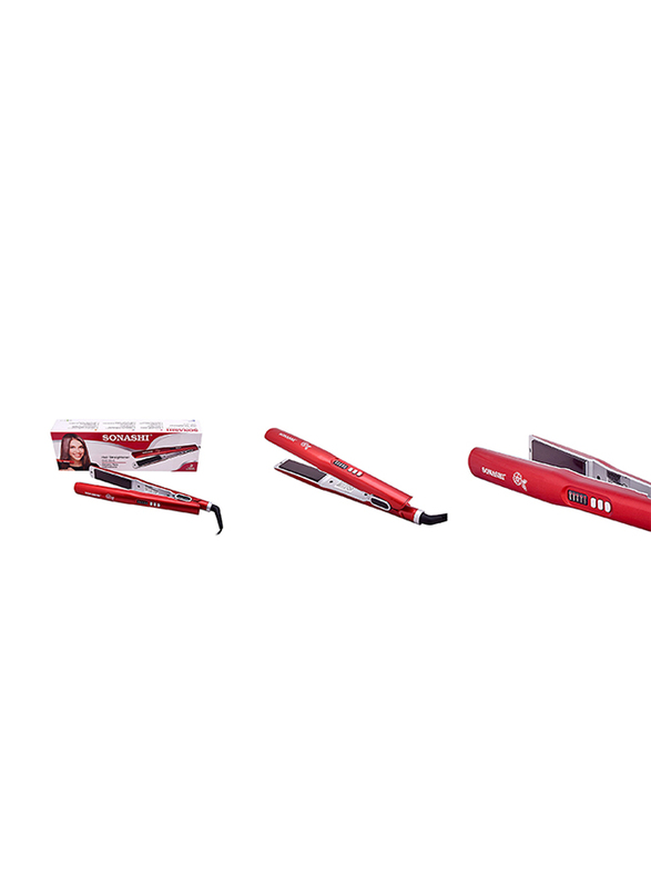 Sonashi Hair Straightener, 60W, SHS 2042, Red