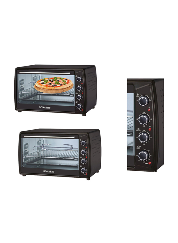 Sonashi 63L Electric Oven, 2200W, STO 732, Black