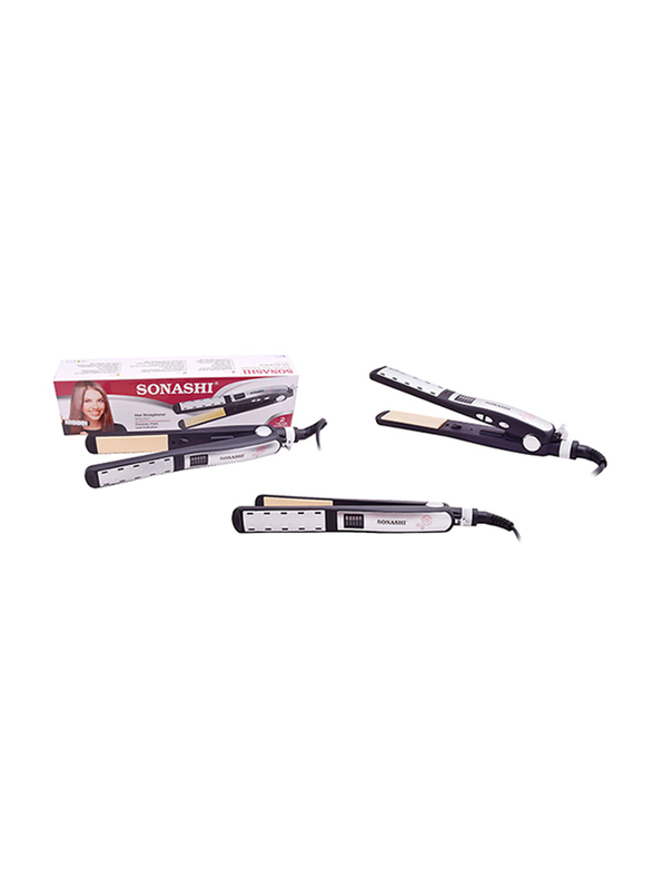 Sonashi Hair Straightener, 28W, with Ceramic Plate, SHS 2021, Black