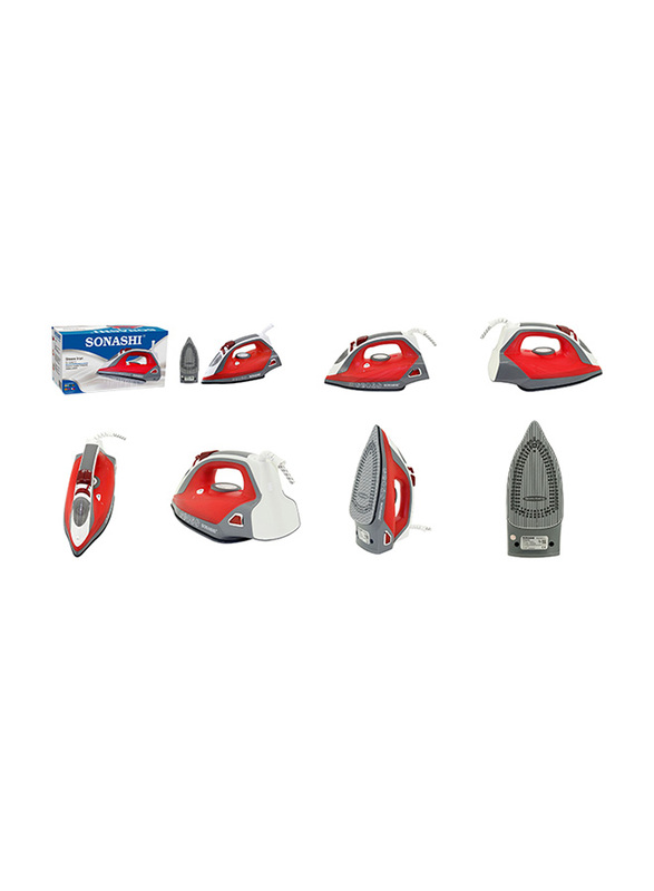 Sonashi Steam Iron, with Ceramic Soleplate, 2400W, SI 5067C, Red/White
