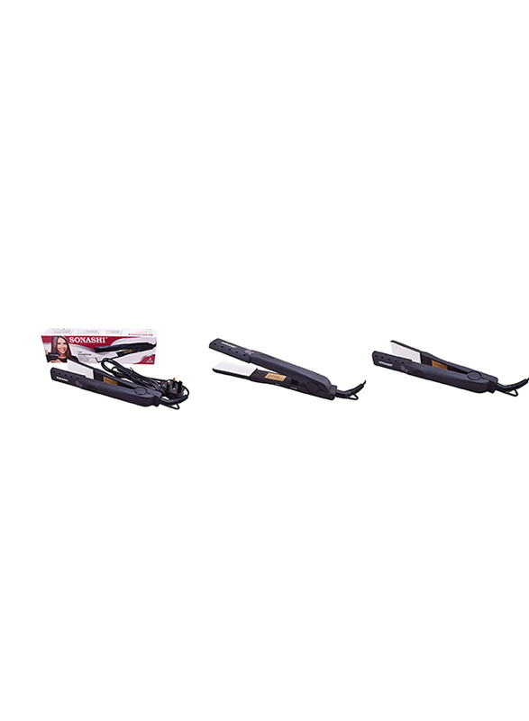 Sonashi Wet & Dry Hair Straightener, 100W, with Ceramic Plate, SHS 2014, Black
