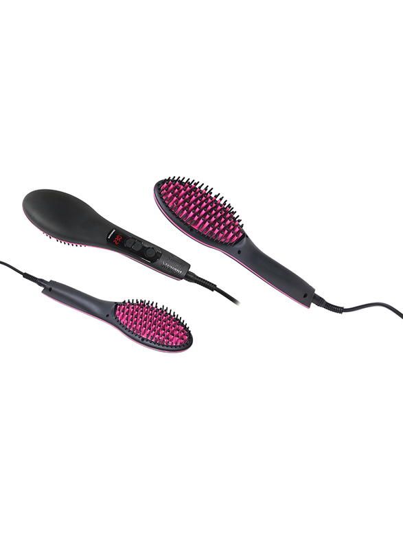Sonashi Simply Straight Hair Straightening Brush, SHS 2062B, Black