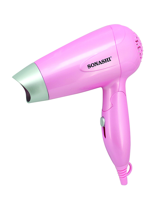 Sonashi Travel Hair Dryer, 1000-1200W, SHD 5001, Pink