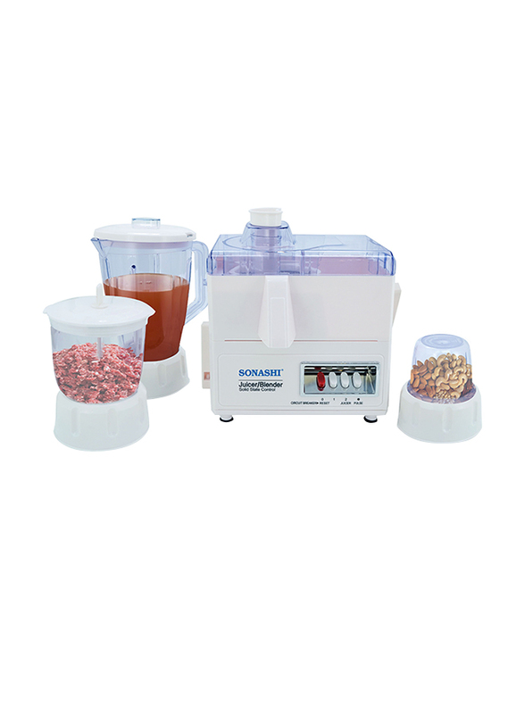 Sonashi 4 in 1 Juicer/Blender, 400W, SJB 307, White