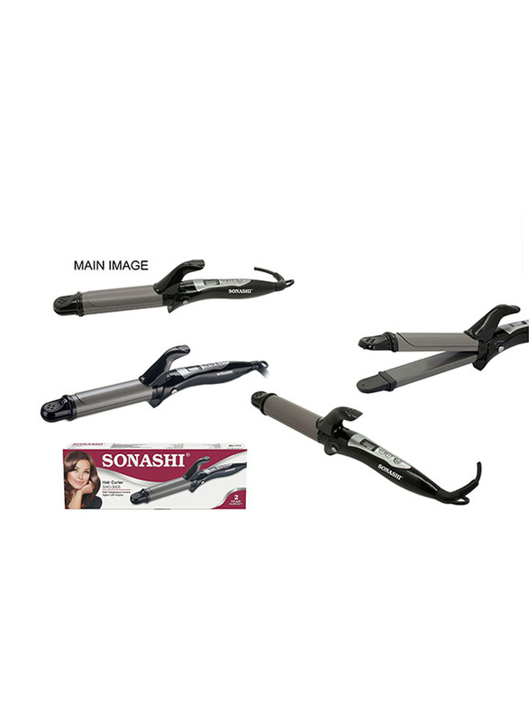 Sonashi 2 in 1 Hair Curler and Hair Straightener, 45W, SHC 3005, Pink/Black