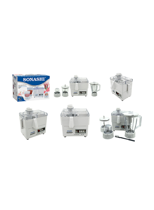 Sonashi 4 in 1 Juicer/Blender, 400W, SJB 307, White