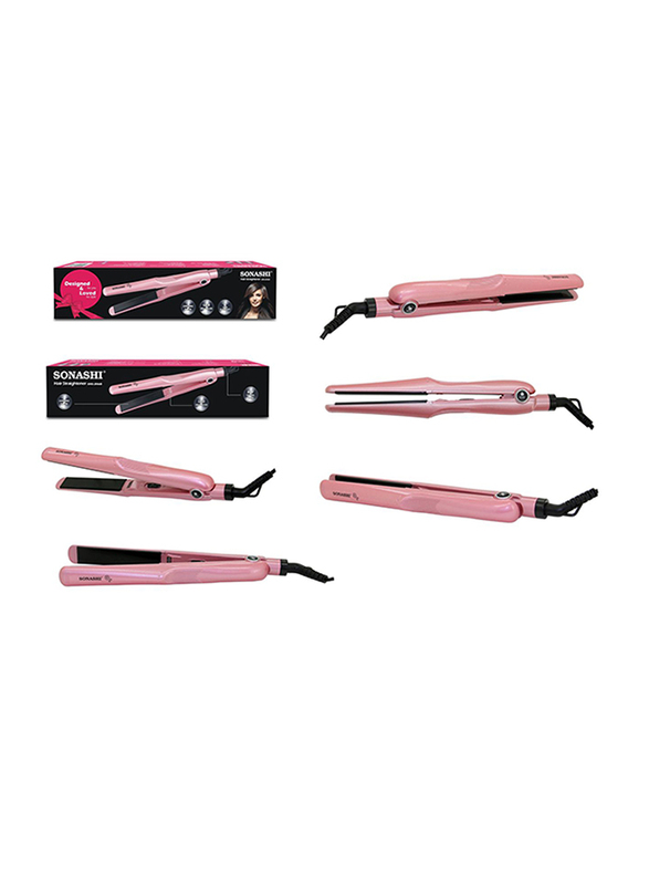 Sonashi Hair Straightener, 30W, with Ceramic Plate, SHS 2068, Pink