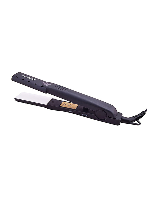 Sonashi Wet & Dry Hair Straightener, 100W, with Ceramic Plate, SHS 2014, Black