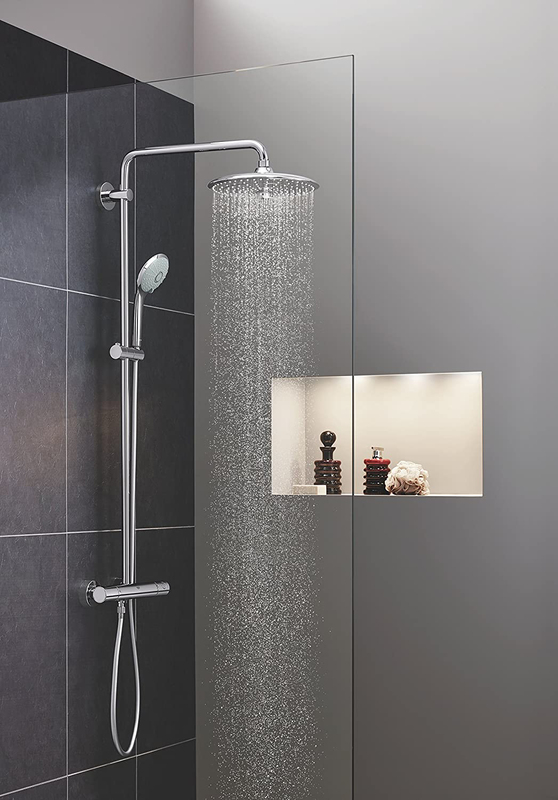 Grohe Euphoria System 260 Shower System for Wall Mounting with Safety Mixer, 27296002, Silver