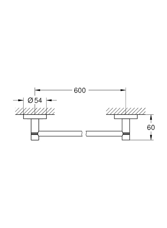 Grohe Essentials Towel Holder, 40366001, Silver