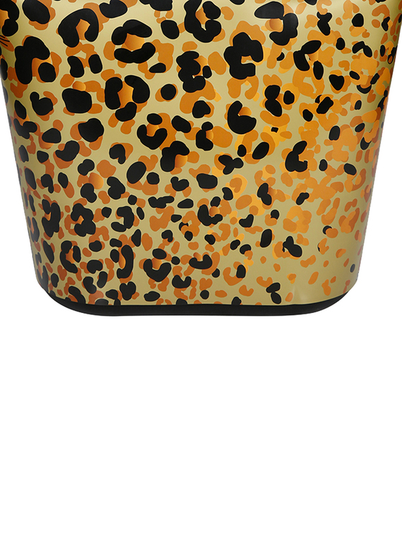 Kreher Leopard Beach Basket Shopping Bag, 27 Liter, XL, Black/Gold