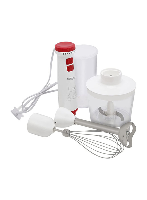 

Super General Stainless Steel Hand Blender, 600W, KSGHB-196-PD, White/Red