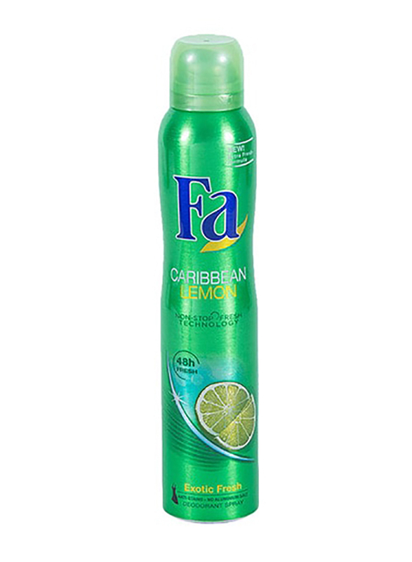 

Fa Caribbean Lemon Exotic Fresh Deodorant Spray, Green, 200ml