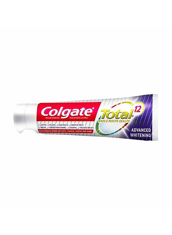 

Colgate Total 12 Advanced Whitening Toothpaste, White, 75ml