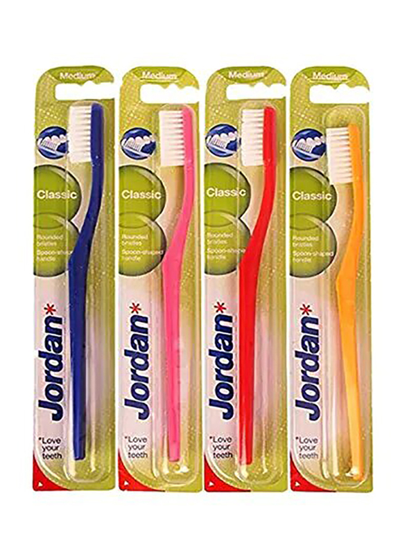 

Jordan Classic Medium Toothbrush, 4 Pieces