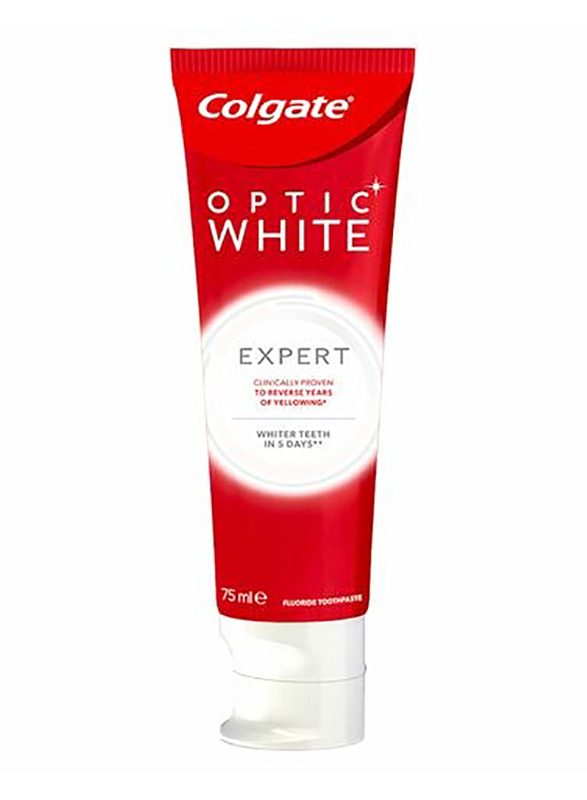 

Colgate Optical White Expert Fluoride Toothpaste, Red, 75ml