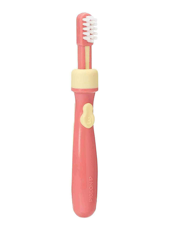 

Pigeon Lesson 3 Training Baby Toothbrush, Pink/Yellow