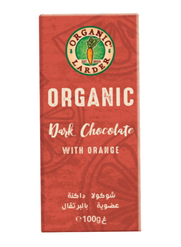 Organic Larder Organic Dark Chocolate with Orange, 100g