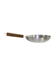 Royal Cuisine No 2 Aluminium Metal Finish Round Fry Pan, Silver/Brown