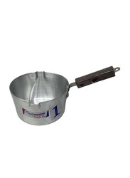 Royal Cuisine No 1 Aluminium Metal Finish Round Milk Pan, Silver/Brown