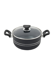 Majestic 30cm Non-Stick Casserole with Glass Lid, Black