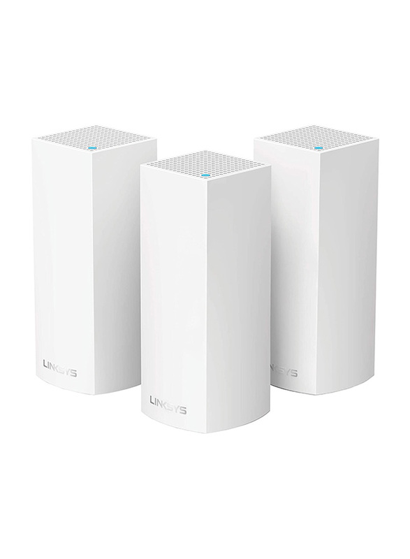 

Linksys Velop WHW0303 Whole Home Intelligent Tri-Band Mesh Wi-Fi System AC6600, 3 Pieces, White