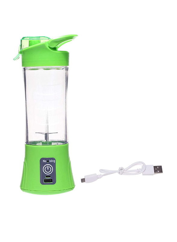 

Poppyae Compact Size USB Rechargeable Juicer Bottle, Green/Clear