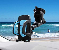 360-Degree Rotation Car Phone Universal Stand Holder, Black/Blue