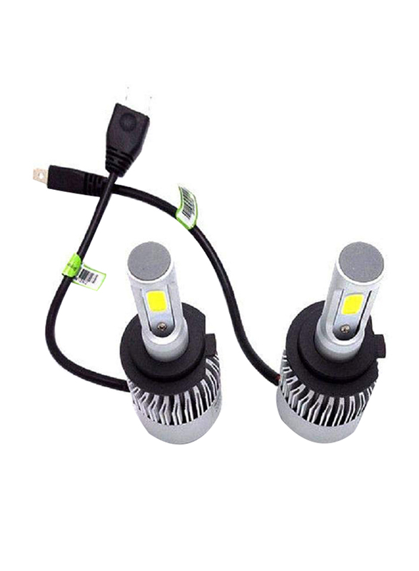 

Generic H7 LED Headlight Set, Black/Silver