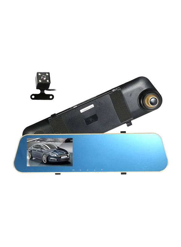 

Generic 4.3" HD Vehicle Driving Car DVR Dash Video Camera, with Vehicle Driving Recorder Front & Rear-view Mirror Car DVR and Loop Recording G-Sensor Motion D