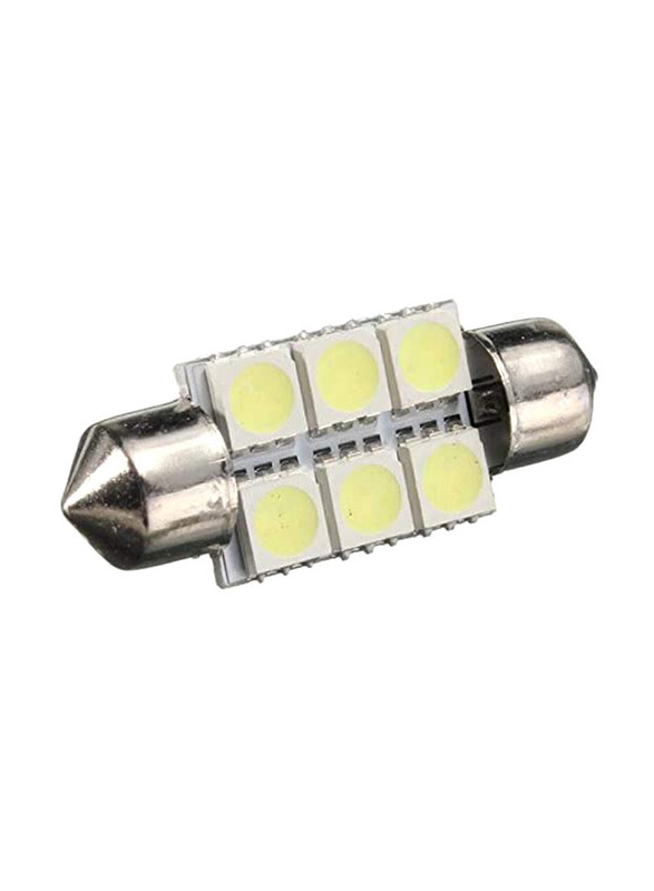 

Generic Festoon Dome C5W 5050 6 Smd Interior Car Light Lamp, 36mm, 10 Pieces, White/Silver/Yellow