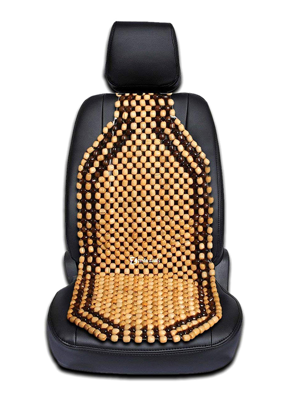 

Generic Wood Beaded Comfort Seat Cushion, Black