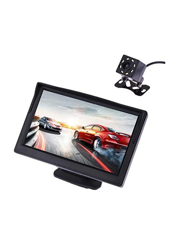 

Car Rear with Separate Screen LCD HD Digital 5" Camera with LED Flash, Black