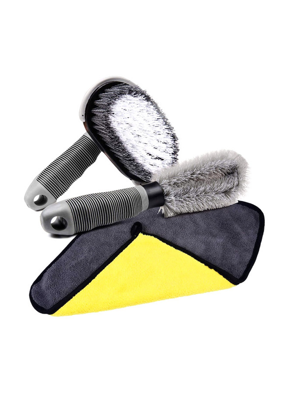 

Generic Nylon Brush for Flat Surfaces Cleaning Set, Grey