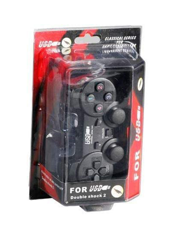

Generic Double Shock 2 Wired Game Controller, Black