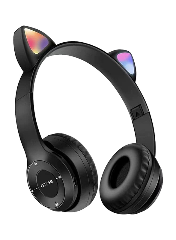 

Unbranded Cat Ear Wireless On-Ear Headphones, Black