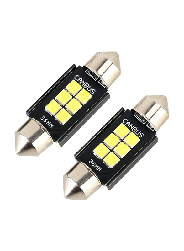 

Generic Our World Car 3030-6SMD-36MM VF12-13V Interior Light Bulb, 2 Pieces