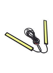 4W COB Daytime DRL Car Driving LED Light, 14cm, 2 Pieces, White/Blue/Yellow