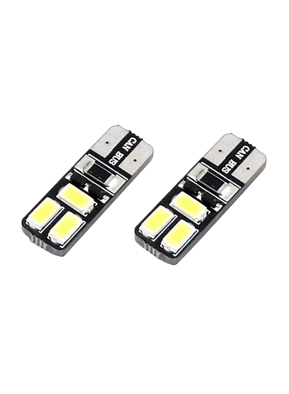 

Generic Interior Dome Map License Plate T10 194 6 Smd LED Car Light Bulbs, Silver/Black